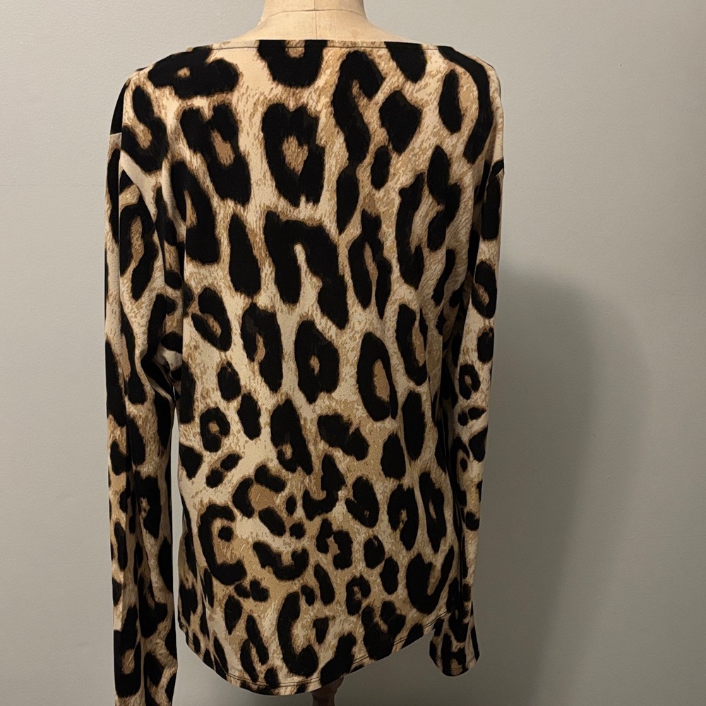 H&M Leopard Print Tunic Top - Black and Brown - Picture 3 of 5